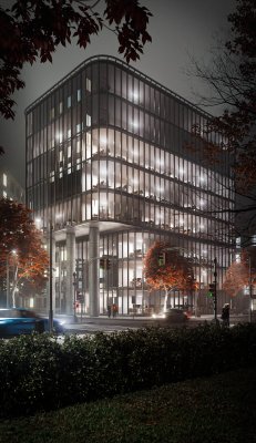 Office Exterior 1 Nighttime V01